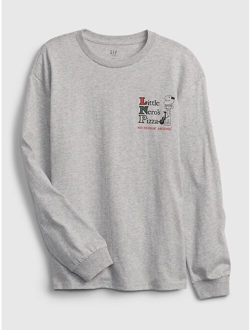 Gap Teen Home Alone 100% Organic Graphic Long Sleeve T-shirt