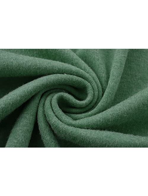 jonivey Mens Basic Turtleneck Long Sleeve Solid Casual Knitted T-Shirt Pullover Tops