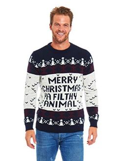 U Look Ugly Today Unisex Mens Ugly Christmas Sweater Novelty Santa Pullover for Party Fun