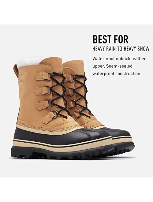 Sorel Men's Leather Waterproof Caribou Snow Boot