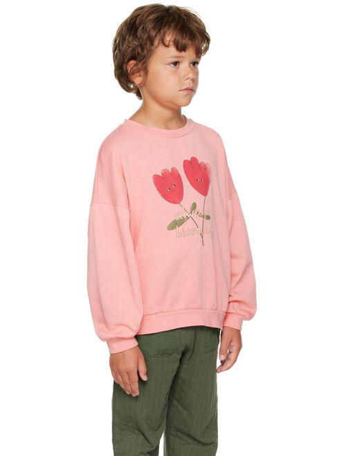 THE CAMPAMENTO Kids Pink Flowers Sweatshirt