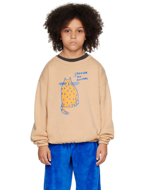 BONMOT ORGANIC Kids Beige 'Sponser' Sweatshirt