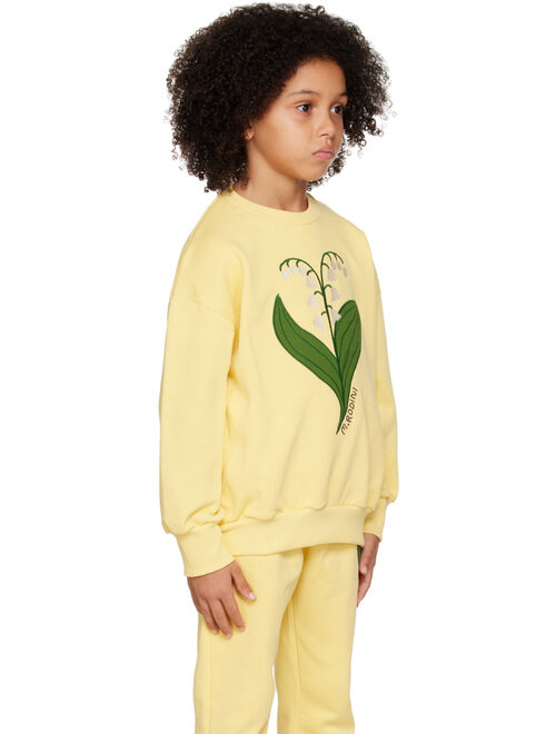 MINI RODINI Kids Yellow Lily Of The Valley Sweatshirt
