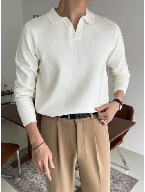 DAZY Men Solid Collared Sweater