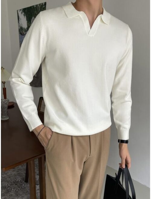 DAZY Men Solid Collared Sweater