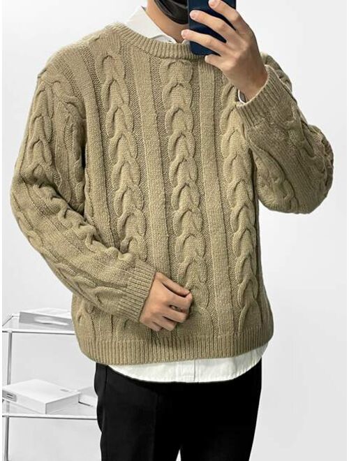 DAZY Men Cable Knit Sweater Without Shirt