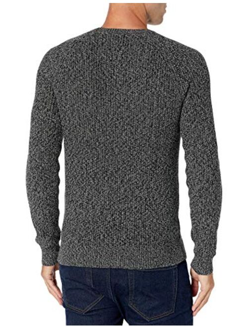 Amazon Essentials Men's Long-Sleeve 100% Cotton Rib Knit Shaker Crewneck Sweater