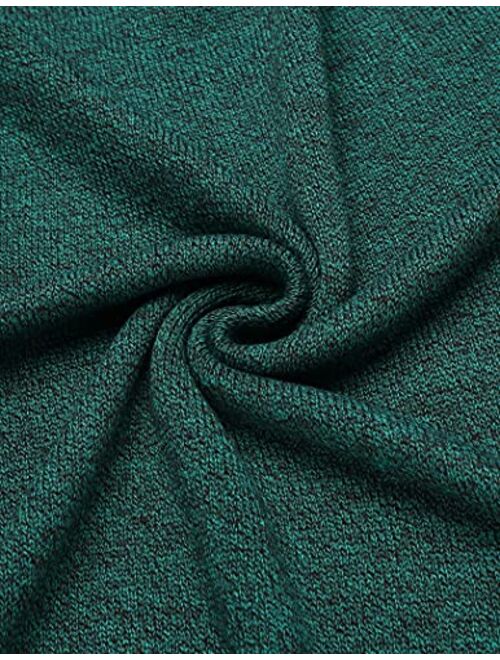 COOFANDY Men's Fashion Shwal Collar Sweater Slim Fit Cable Knit Pullover Sweater with Button