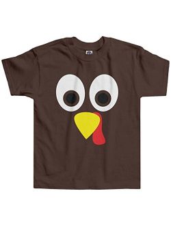 Threadrock Little Boys' Thanksgiving Turkey Face Toddler T-Shirt