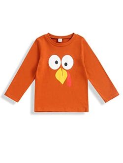 bilison Thanksgiving Baby Boy Clothes Turkey Long Sleeve Top T Shirt 2-6T