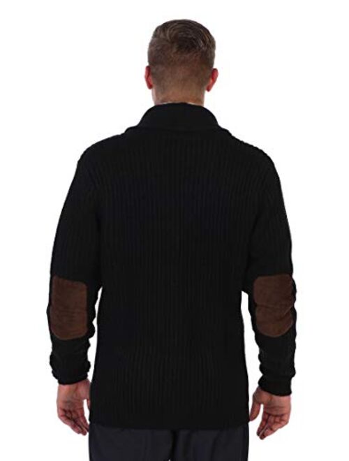 Gioberti Mens Heavy Weight Shawl Collar Knitted Regular Fit Cardigan