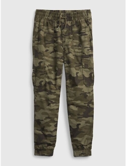 Kids Jersey-Lined Cargo Joggers