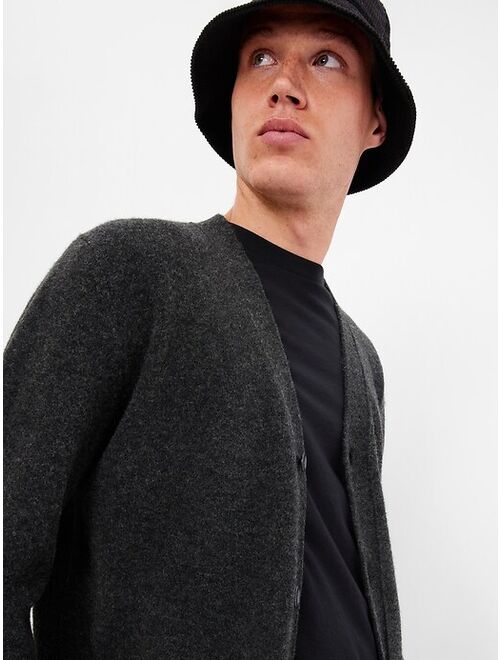 Gap Recycled Long Sleeve Solid Button Up Cardigan