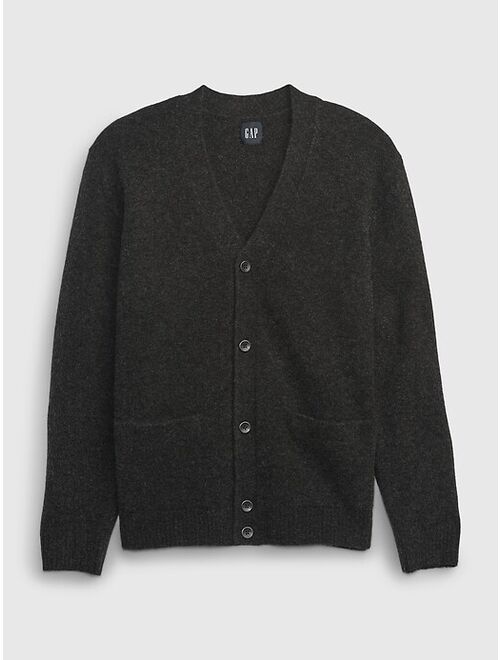 Gap Recycled Long Sleeve Solid Button Up Cardigan