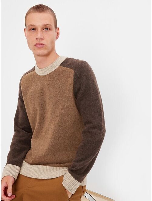 Gap Recycled Colorblock Crew Neck Pullover Sweater