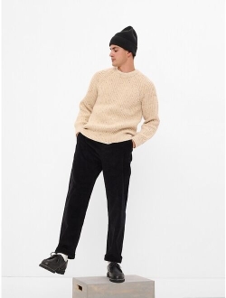 Donegal Rib Crew Neck Long Sleeve Pullover Sweater