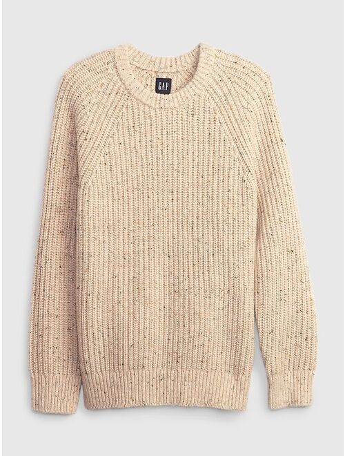 Gap Donegal Rib Crew Neck Long Sleeve Pullover Sweater