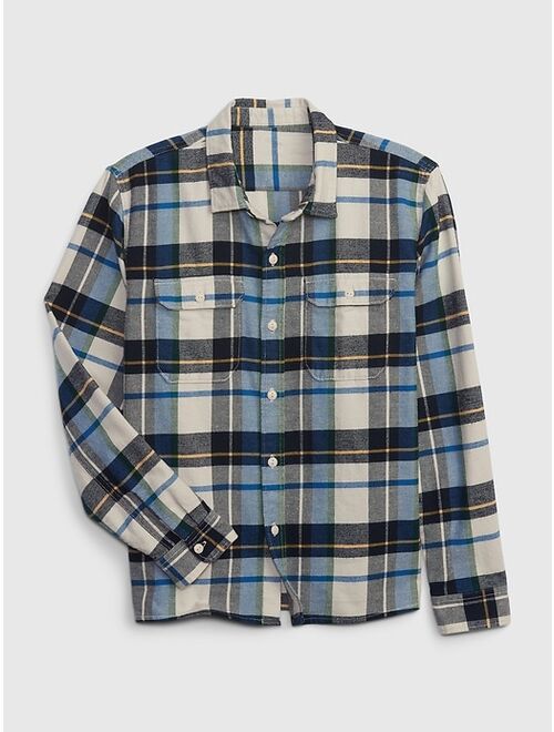 Gap Teen 100% Organic Cotton Flannel Shirt