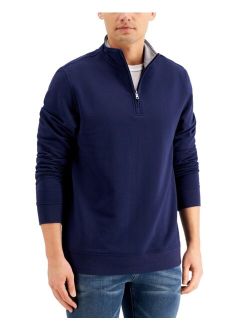 Men's Stretch Quarter-Zip Fleece Sweatshirt, Created for Macy's