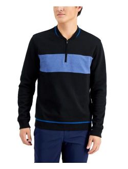 Men's Baseball Ottoman Quarter Zip Sweatshirt, Created for Macy's