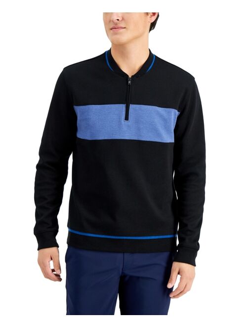 Alfani Men's Baseball Ottoman Quarter Zip Sweatshirt, Created for Macy's