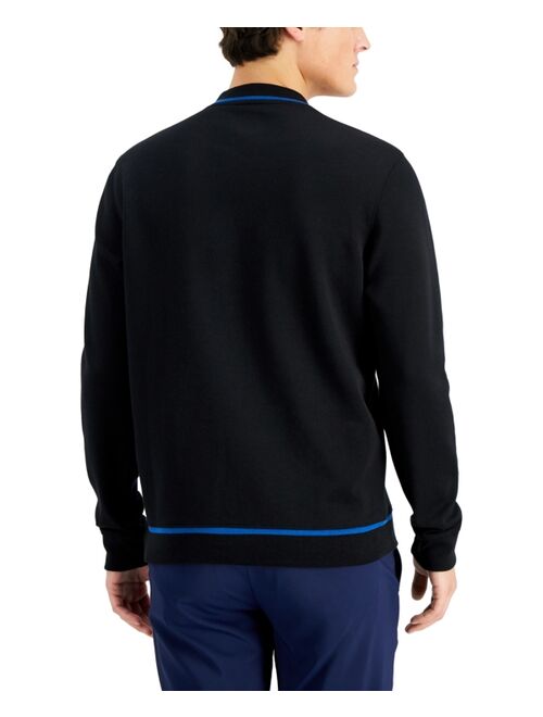Alfani Men's Baseball Ottoman Quarter Zip Sweatshirt, Created for Macy's