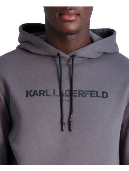 Karl Lagerfeld Paris Men's Long Sleeve Logo Hoodie