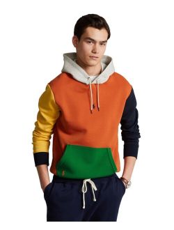 Men's Color-Blocked Double-Knit Hoodie