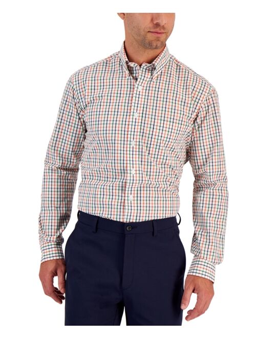 CLUB ROOM Men's Regular Fit Mulo Plaid Cotton Dress Shirt, Created for Macy's