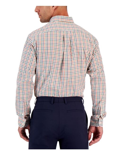 CLUB ROOM Men's Regular Fit Mulo Plaid Cotton Dress Shirt, Created for Macy's