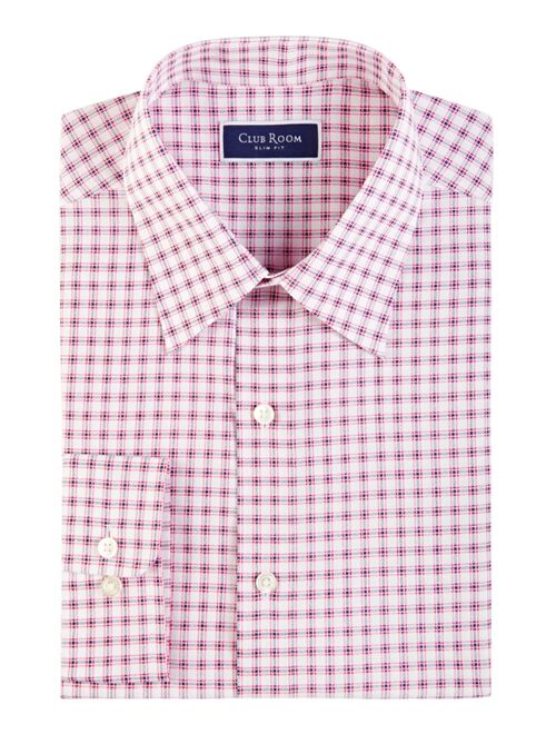 CLUB ROOM Men's Slim Fit Deco-Check Dress Shirt, Created for Macy's
