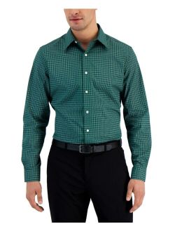 Men's Slim Fit Deco-Check Dress Shirt, Created for Macy's