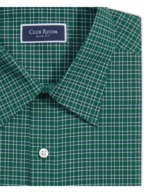 CLUB ROOM Men's Slim Fit Deco-Check Dress Shirt, Created for Macy's