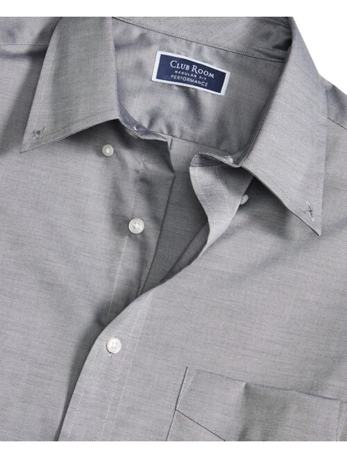 CLUB ROOM Men's Regular Fit Cotton Yarn-Dyed Pinpoint Dress Shirt, Created for Macy's