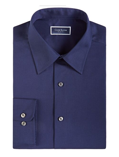 CLUB ROOM Men's Slim Fit Solid Dress Shirt, Created for Macy's