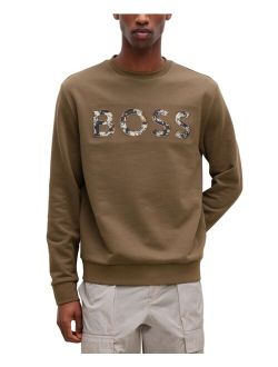 BOSS Men's Cotton-Terry Regular-Fit Sweatshirt