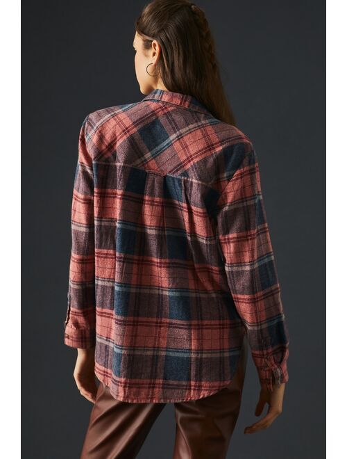 Pilcro Ruffled Flannel Buttondown