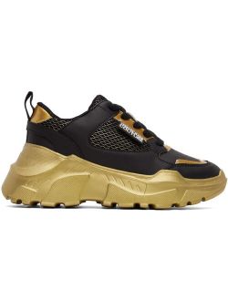 JEANS COUTURE Black & Gold Speedtrack Sneakers