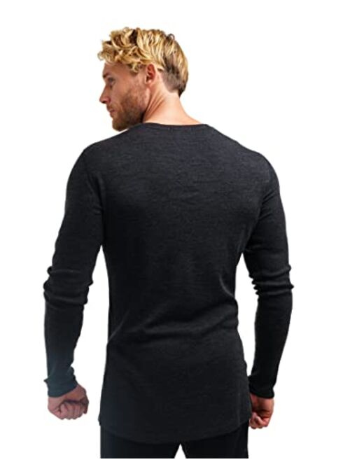 Merino.tech Merino Wool Base Layer - Mens 100% Merino Wool Long Sleeve Thermal Shirts Lightweight, Midweight, Heavyweight