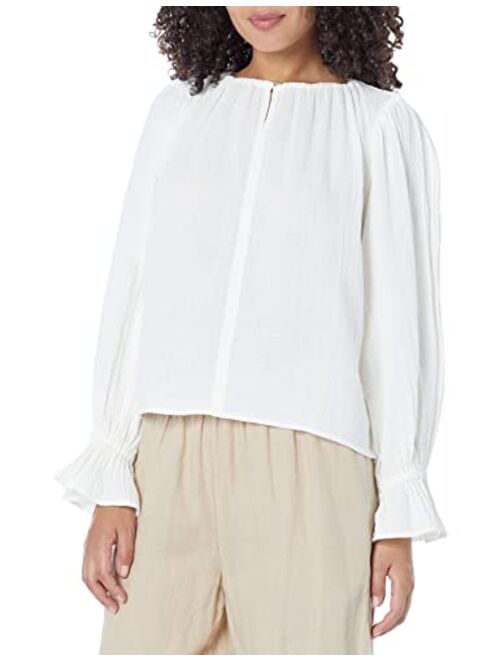 Velvet by Graham & Spencer Women's May Cotton Gauze Long Sleeve Blouse