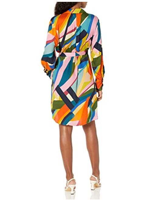 Velvet by Graham & Spencer Women's Ayleen Picasso Print Button Up Dress