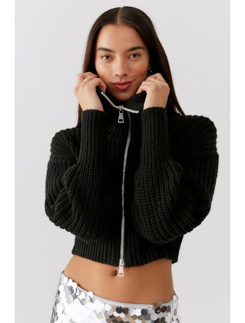 Urban Outfitters UO Sunny Collared Zip-Up Cardigan