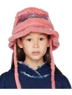MA KIDS Kids Pink Leather Bucket Hat