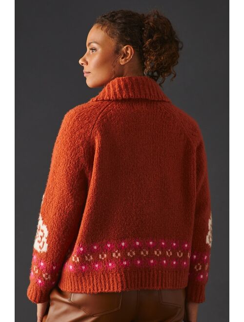 Maeve Zip-Front Cardigan Sweater