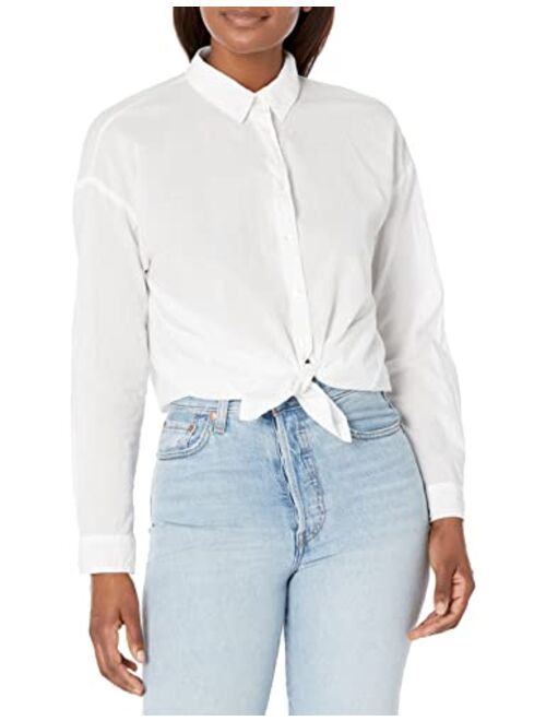 Velvet by Graham & Spencer Women's Devyn Cotton Poplin Button Up Shirt