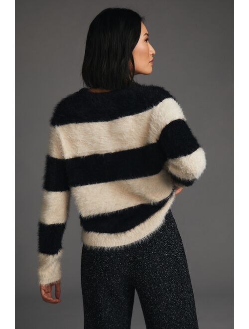 Velvet by Graham & Spencer Striped Eyelash Sweater