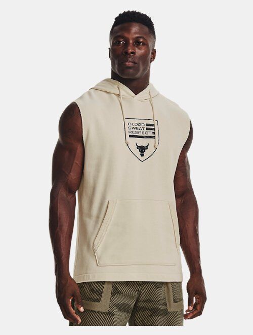 Under Armour Men's Project Rock Heavyweight Terry Sleeveless Hoodie