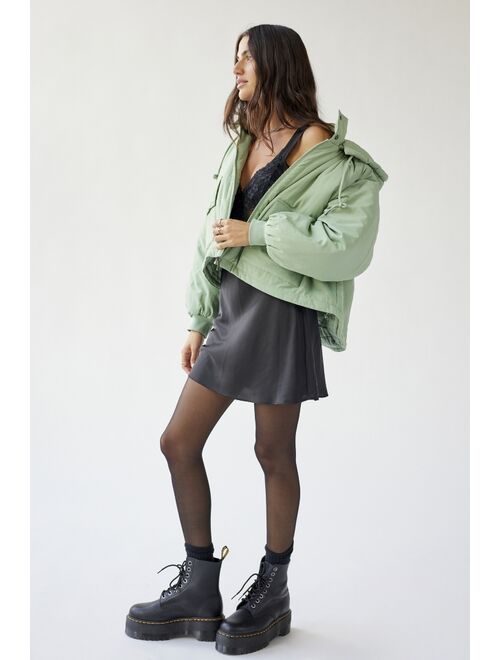 Urban Outfitters UO Rue Hooded Crinkle Puffer Jacket