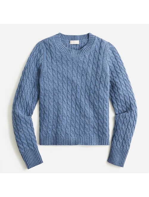 J.Crew Cashmere cable-knit crewneck sweater