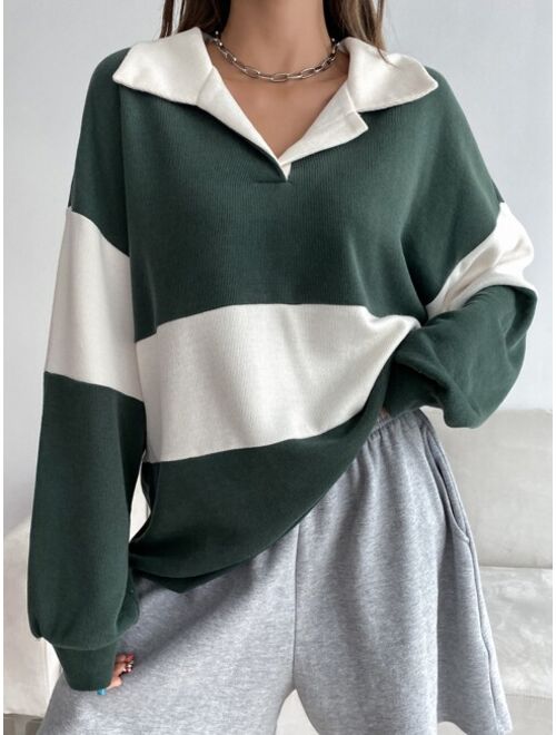 DAZY Colorblock Drop Shoulder Sweatshirt